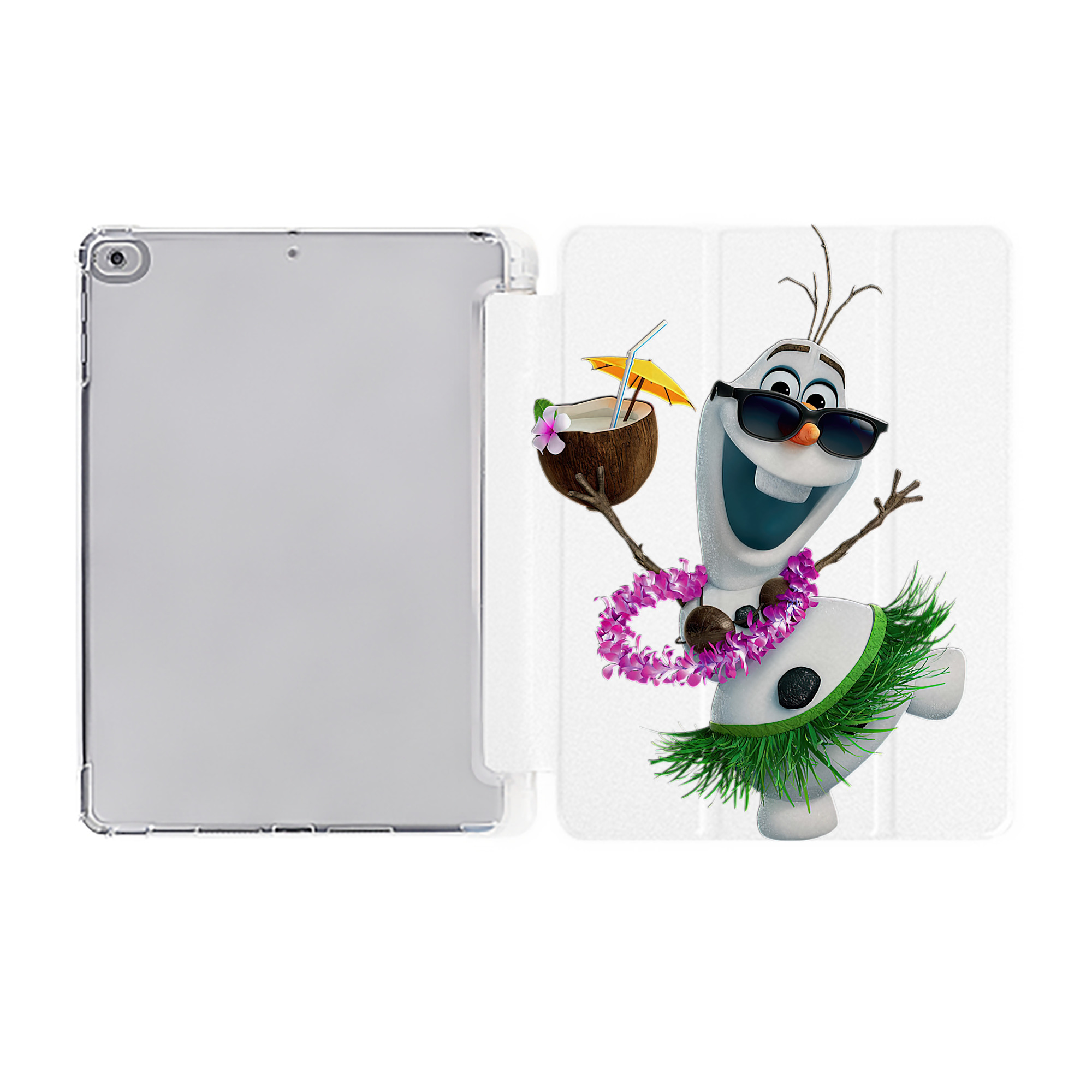 （画像用） アナと雪の女王 アンナ エルサ Frozen Anna Elsa IPad ケース ペン収納付き 三つ折りスタンド PUレザー×シリコン 対応機種9.5/10.5/10.9インチ